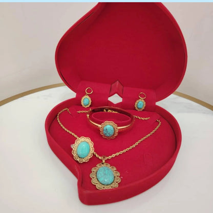 Parure Orientale Turquoise Dorée MC