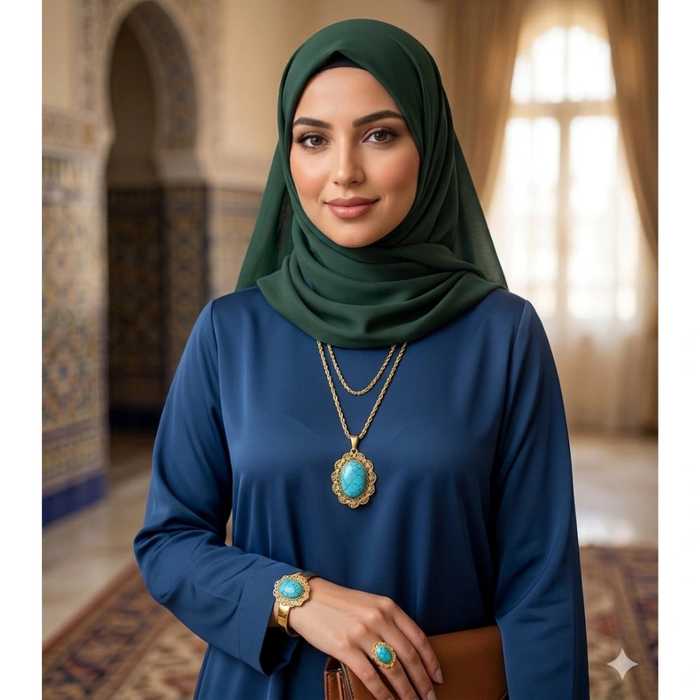 Parure Orientale Turquoise Dorée MC