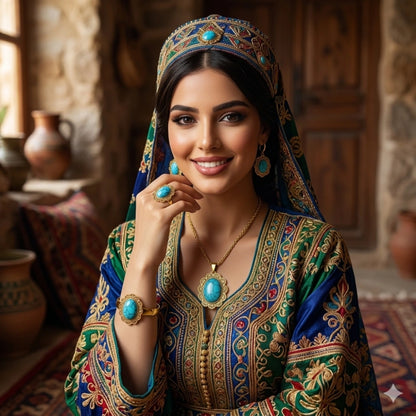 Parure Orientale Turquoise Dorée MC